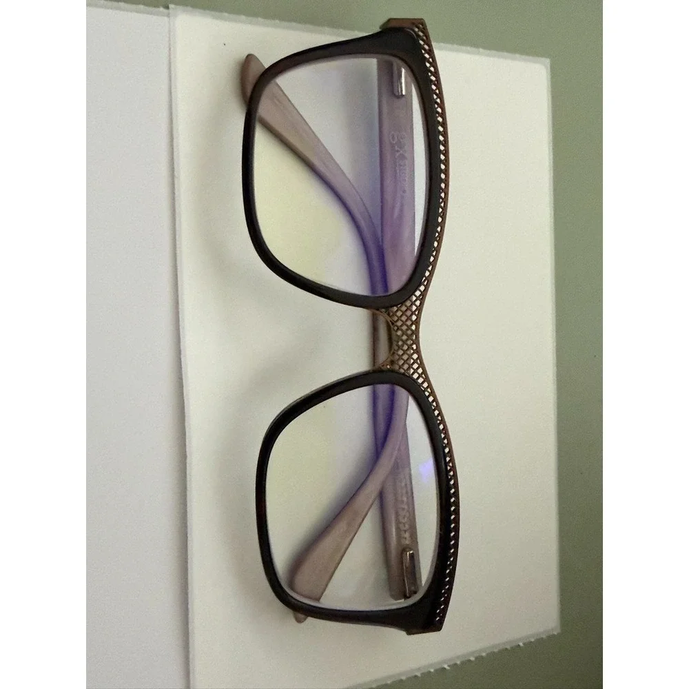 GX Studio Gwen Stefani GX035 Brown Square Eyeglass Frames 52-17-135 Rx